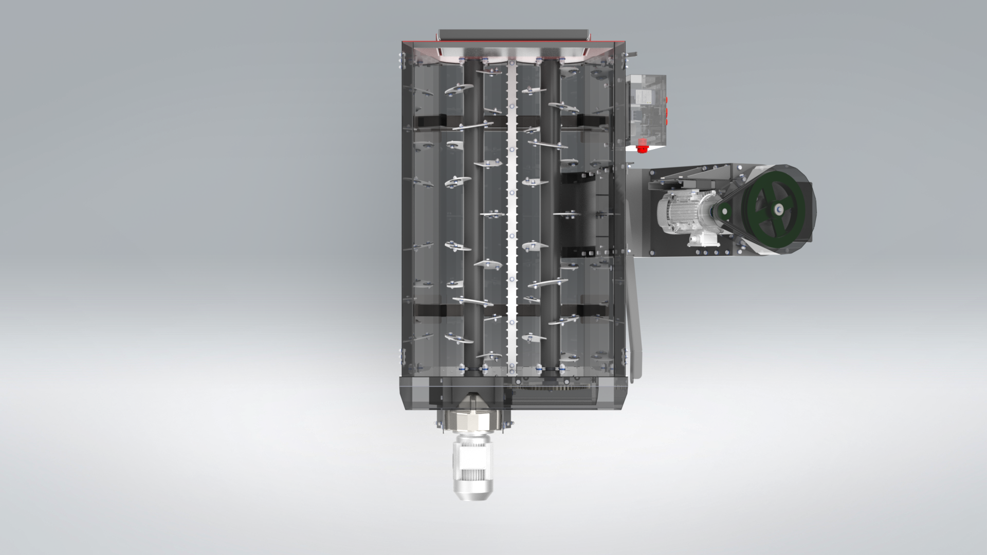 SMO-2m³电动固定式自动卸料饲料混合机